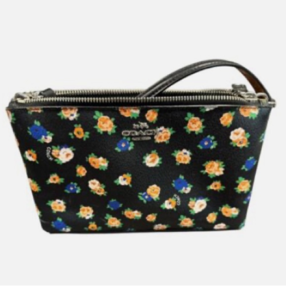 Coach Lyla Tea Rose Floral Print Crossbody Purse, small/medium size. - Picture 8 of 8